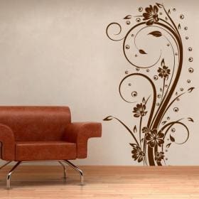 Fleurs d&eacute;coratives vinyle verticale I