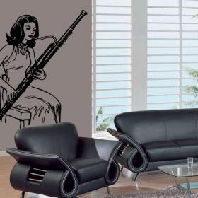 Décoratif vinyl jouant le basson