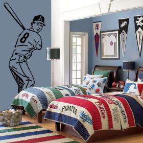 Vinyle d&eacute;coratif de joueur de baseball