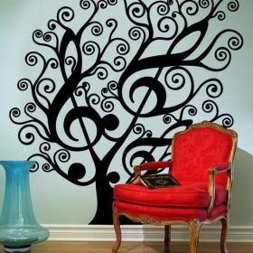 Arbre Musical vinyle décoratif
