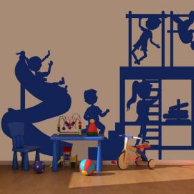 Enfants jouant vinyle décoratif