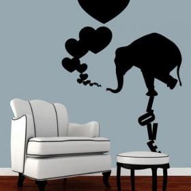 D&eacute;coration des murs elephant Love