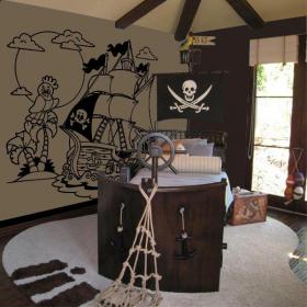 Décorer les murs bateau de pirate