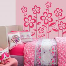 Décor de mur de fleurs printemps