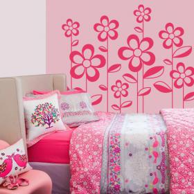 D&eacute;cor de mur de fleurs printemps