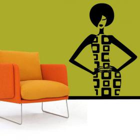 Femme Retro vinyle décoratif