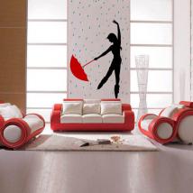 Décoratifs danser sous la pluie