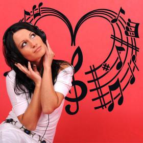 Coeur Musical vinyles décoratifs
