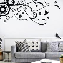 Caractère Floral décoratif de vinyle French 614