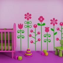 Panneaux luminescents divisant fluowall fleurs Bicolor