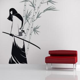 Silhouette décorative vinyle Samurai