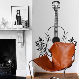 Guitare vinyle décoratif Tribal