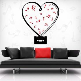 Décoratif vinyl Cassette romantique