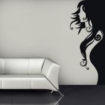 Femme de vinyle silhouette décorative French 651