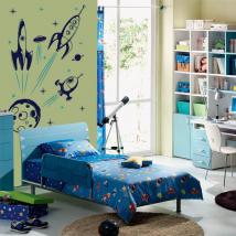 Vaisseaux spatiaux pour enfants en vinyle décoratif