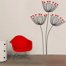 Coeurs de fleurs décoratifs vinyle