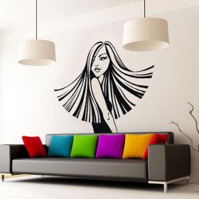 Style de silhouette femme vinyle décoratif