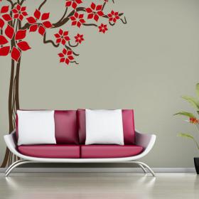 Printemps arbre vinyle d&eacute;coratif Floral