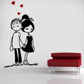 Panneaux luminescents divisant fluowall amoureux romantique