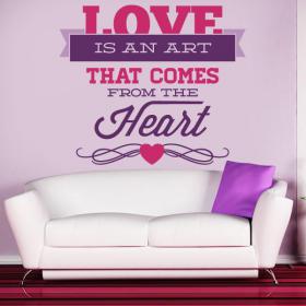 Panneaux luminescents divisant fluowall amour romantique