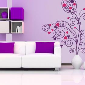 Romantisme Floral de fleurs vinyle