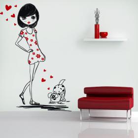 Vinyles décoratifs j'aime mon chien