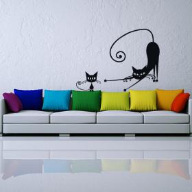 Murs de vinyle autocollants chats