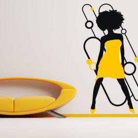 Femme de silhouette décoratif vinyl Soul