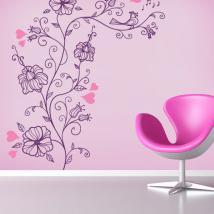 Vinyle et autocollants fleur romantique