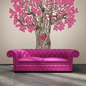 Arbre d&eacute;coratif de vinyle de l'amour