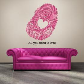 Impression vinyle décoratif de l'amour