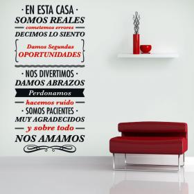 Phrases décoratifs vinyle dans cette maison
