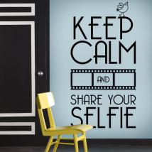 Décoratif vinyl garder calme et Share Your Selfie