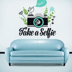 Stickers vinyl d&eacute;coratif prennent un Selfie