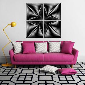 Effet d'optique décoratif vinyl adhésif