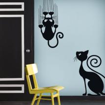 Autocollants en vinyle décoratif et chats autocollant