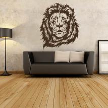 Visage de lion vinyle silhouette décorative