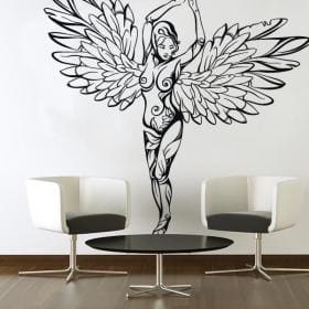 Sticker ange Tribal