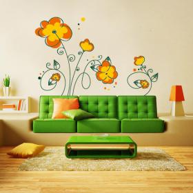 Printemps vinyle décoratif Floral