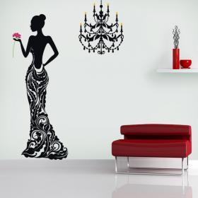 Autocollants muraux femme silhouette Deluxe