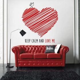 Vinyle d&eacute;coratif garder calme et m'aimer