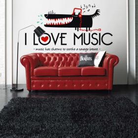 Vinyles décoratifs I Love Music