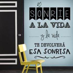 Sourires adh&eacute;sif vinyle d&eacute;coratif &agrave; la vie