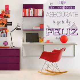 Vinyle adh&eacute;sif d&eacute;coratif membre de phrase Paulo Coelho