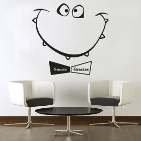 Merci et sourires de vinyle d&eacute;coratif