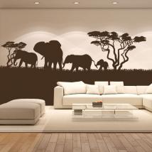 Éléphants africains vinyle décoratif