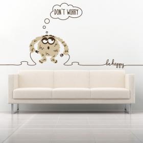 Textes de vinyle d&eacute;coratif Be Happy