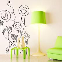 Mur de fleurs de vinyl