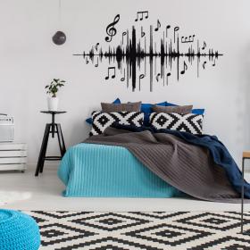 Vibrations de la musique de vinyle