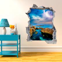 Vinyle murs 3D Sea Ray